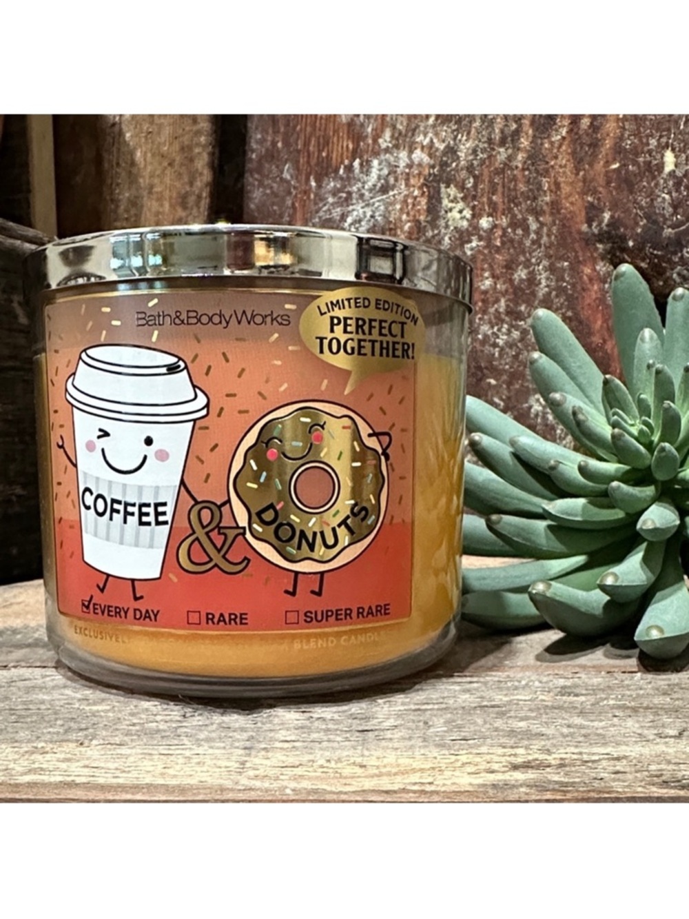 NWT Bath & Body Works Limited Edition Coffee & Donuts Soy Candle